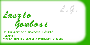 laszlo gombosi business card